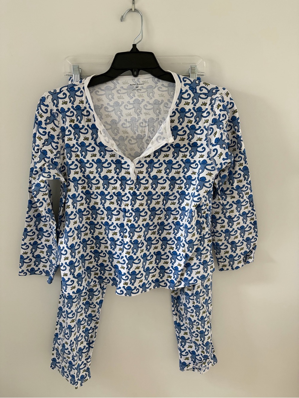 Roller Rabbit Blue Monkey Pajamas - Picture 3 of 6